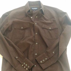 Lucchese Brown Checkered Western Shirt